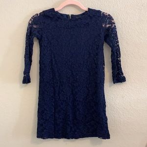 Girls Navy Blue lace dress